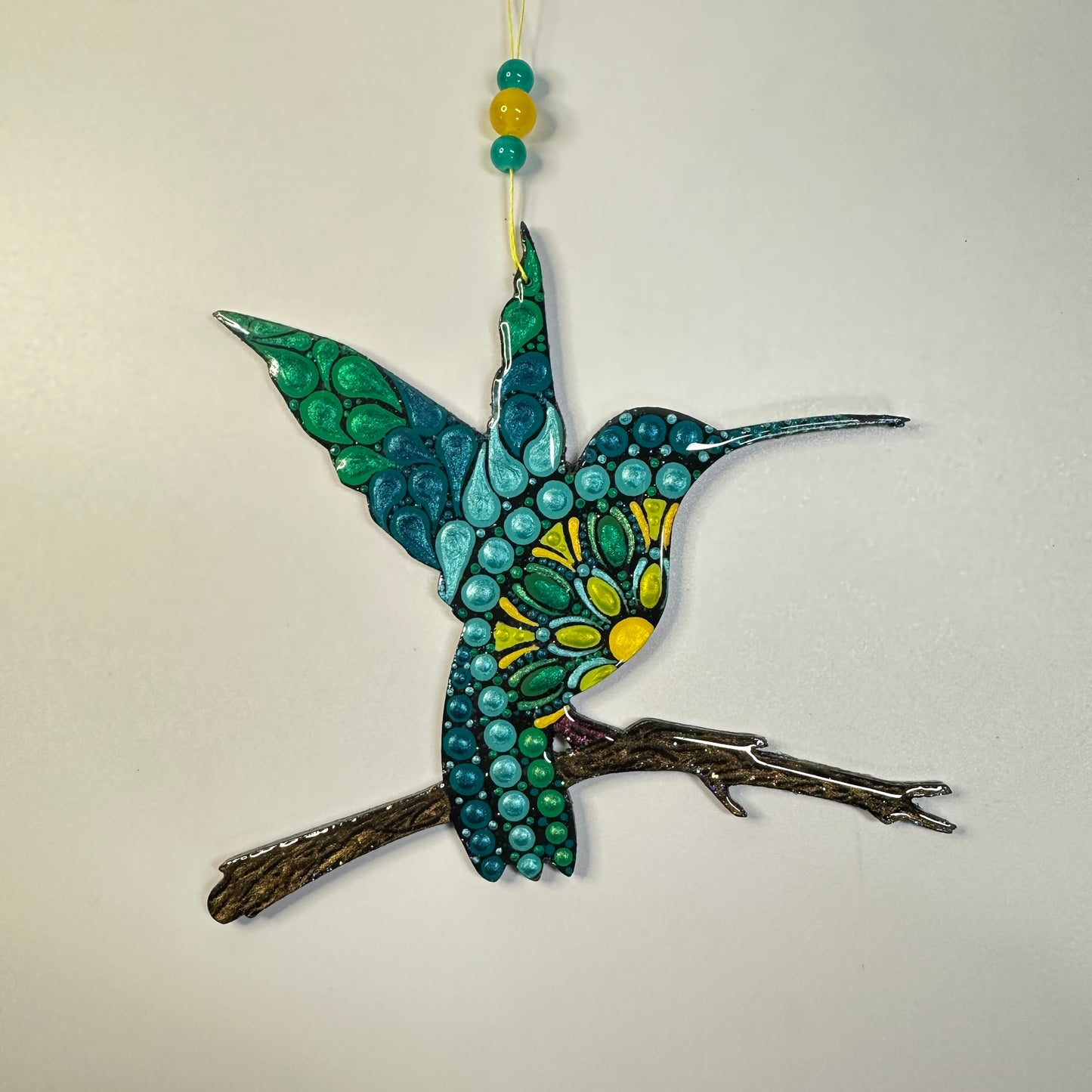 9x10 inch Hummingbird Wall Art Painted to Order