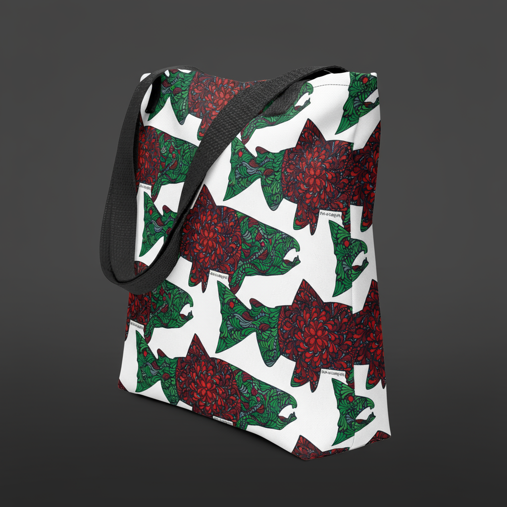 Mandala Salmon Tote bag