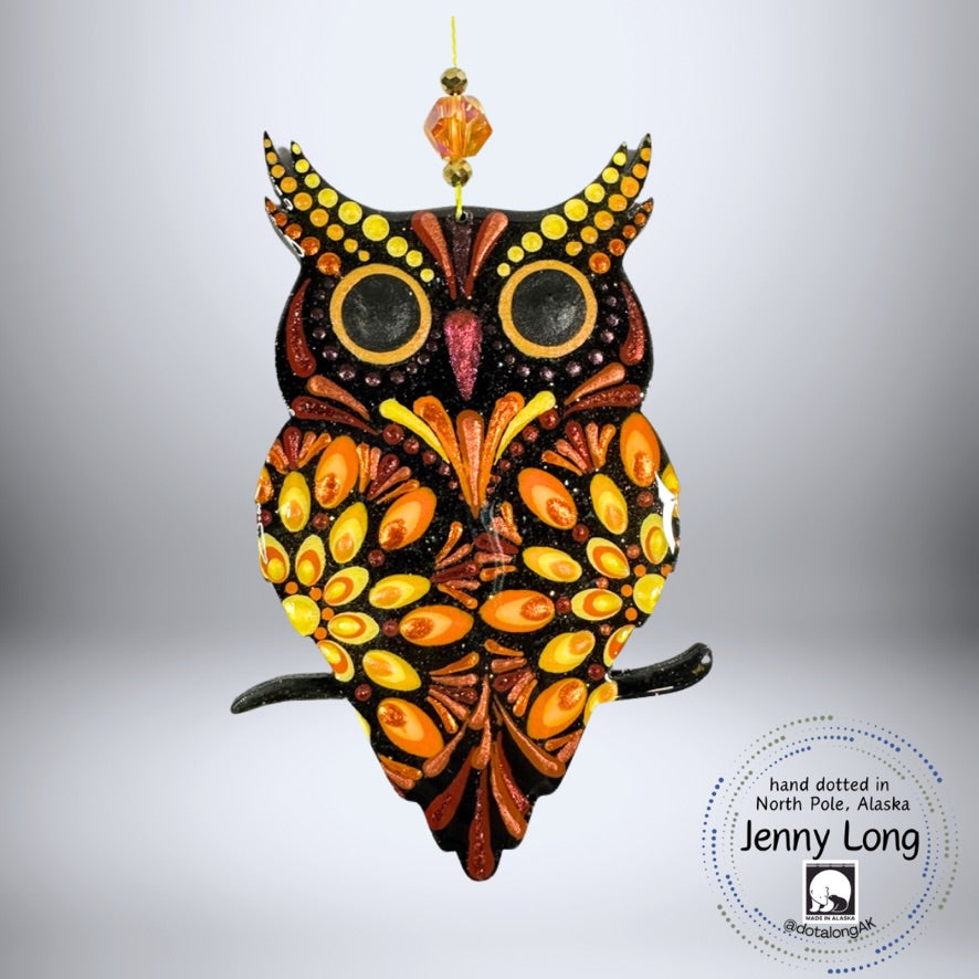 Owl Ornament-Painted to Order