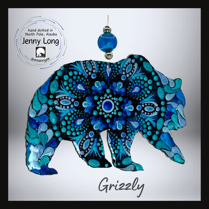 Grizzly Ornament-Painted to Order