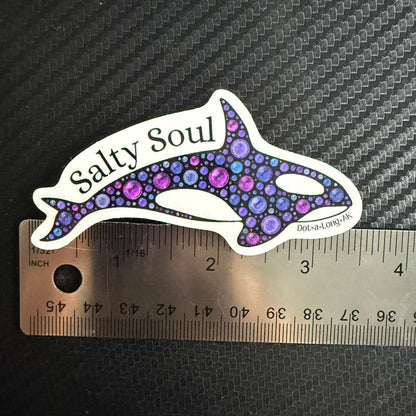 3.5" Salty Soul Orca Sticker