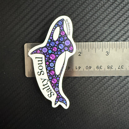3.5" Salty Soul Orca Sticker
