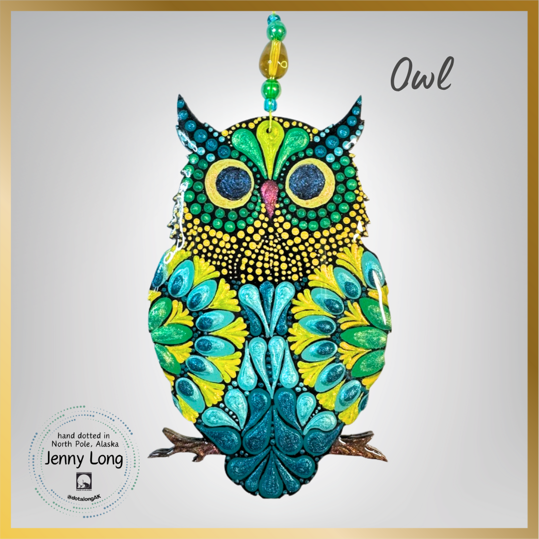 Owl Ornament-Painted to Order