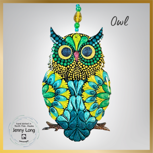 Owl Ornament-Painted to Order