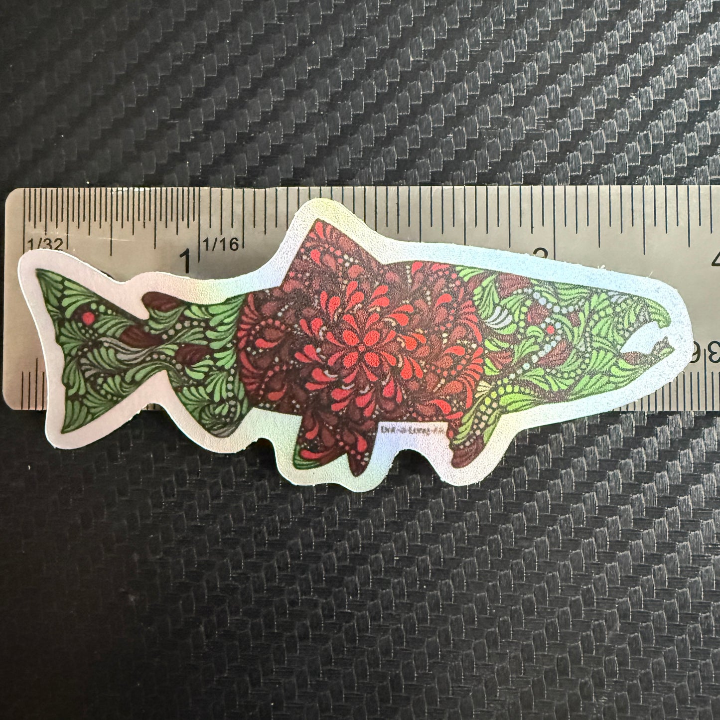 3.75" Matte Holographic Salmon