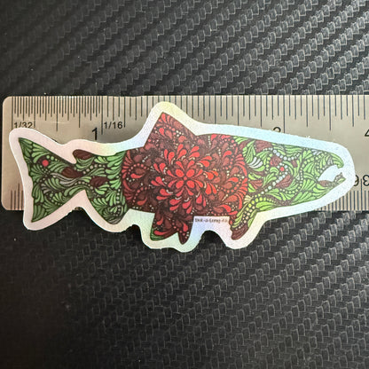 3.75" Matte Holographic Salmon