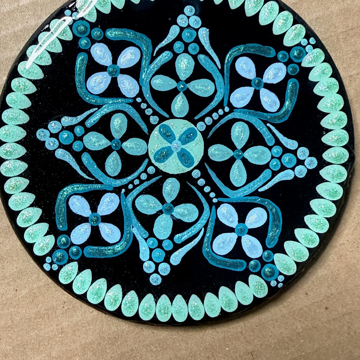 Wood 4 inch Circle Coaster - Glacier Bay