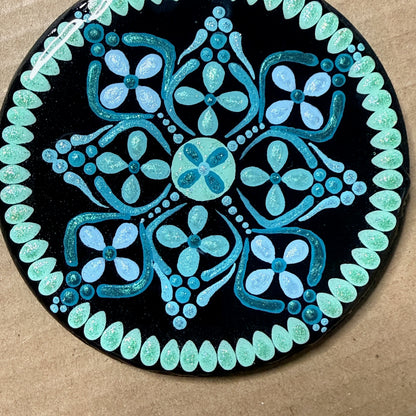 Wood 4 inch Circle Coaster - Glacier Bay
