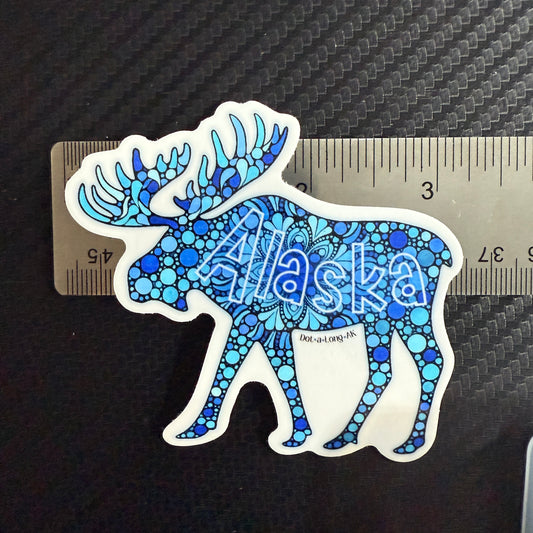 3.25" ALASKA Moose Sticker