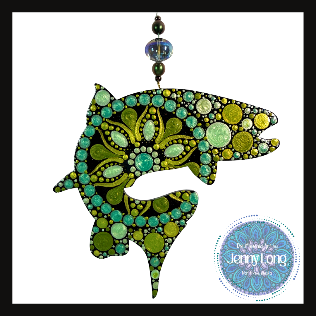 Swimming Salmon Ornament