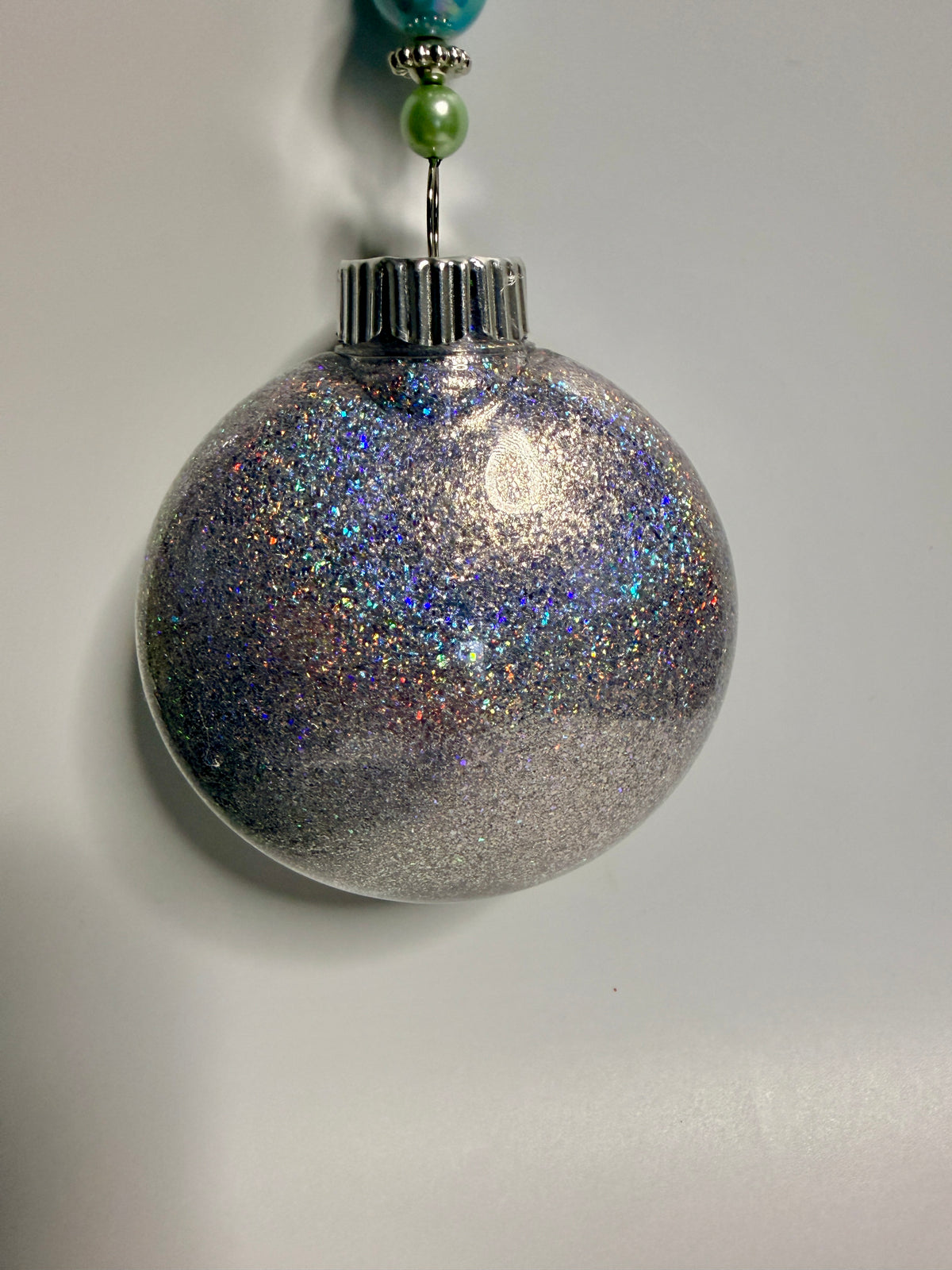 Salmon Glittered Ornament