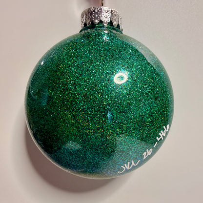North Pole Glittered Ornament