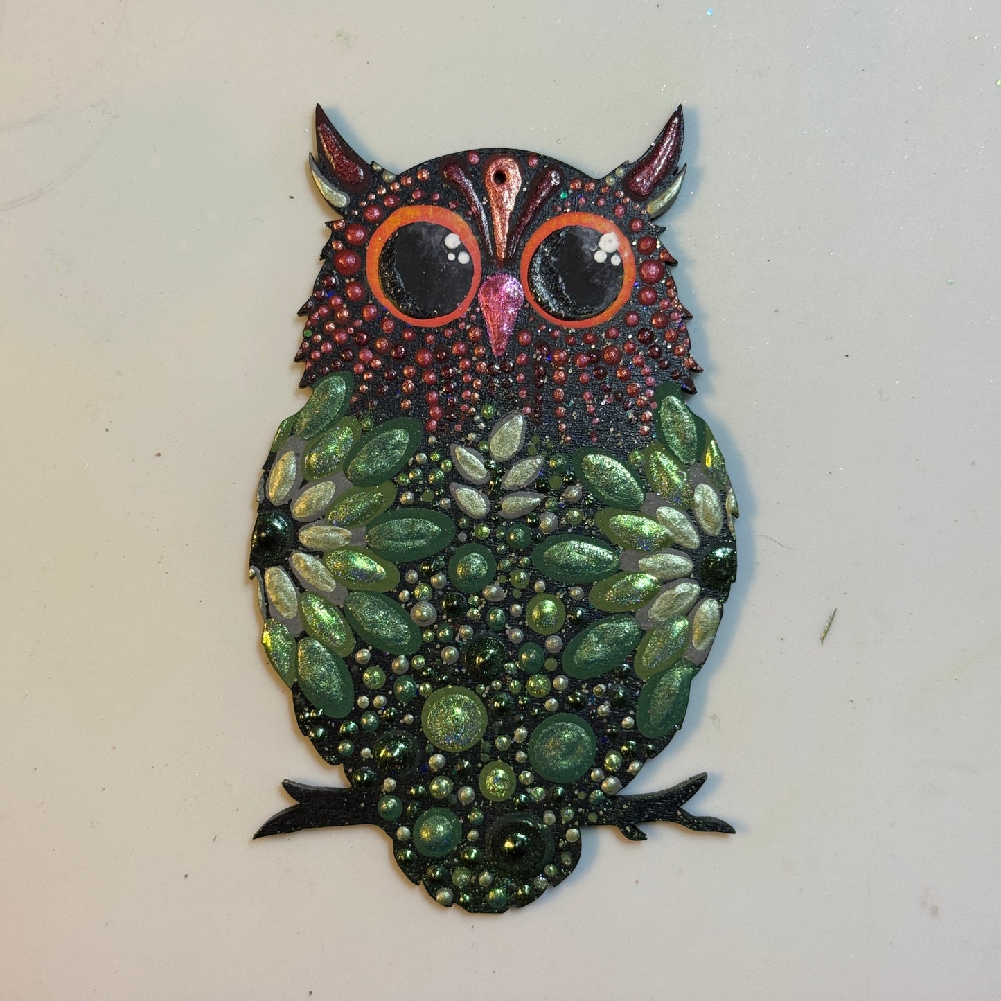 Owl Ornament-Painted to Order