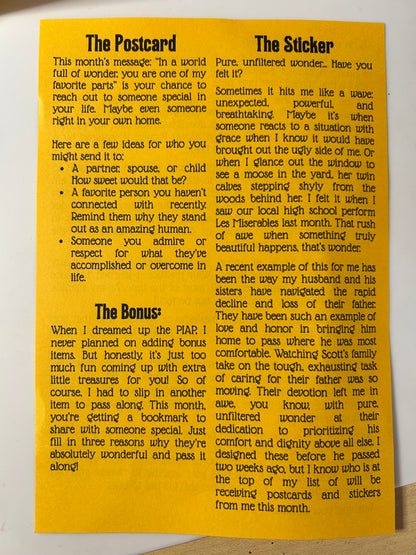 2 & 2 PASS IT ALONG PROJECT SUBSCRIPTION