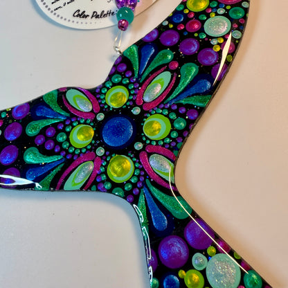 Whale Tail Ornament-Painted to Order