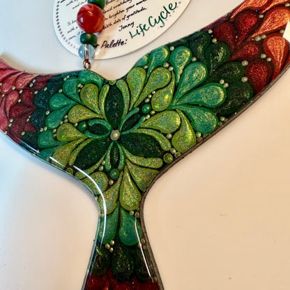 Whale Tail Ornament-Painted to Order
