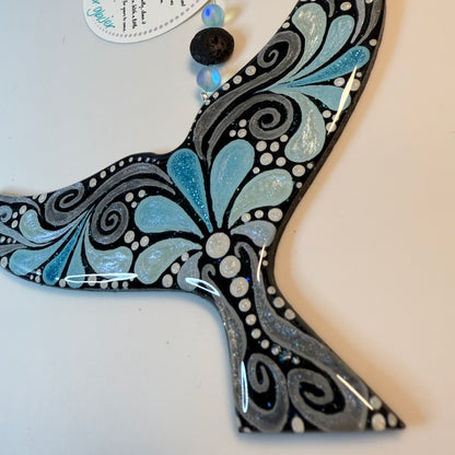 Whale Tail Ornament-Painted to Order