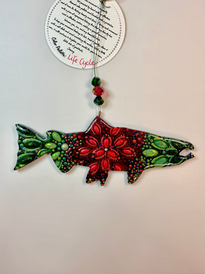 Salmon (Spawning) Ornament-Painted to Order