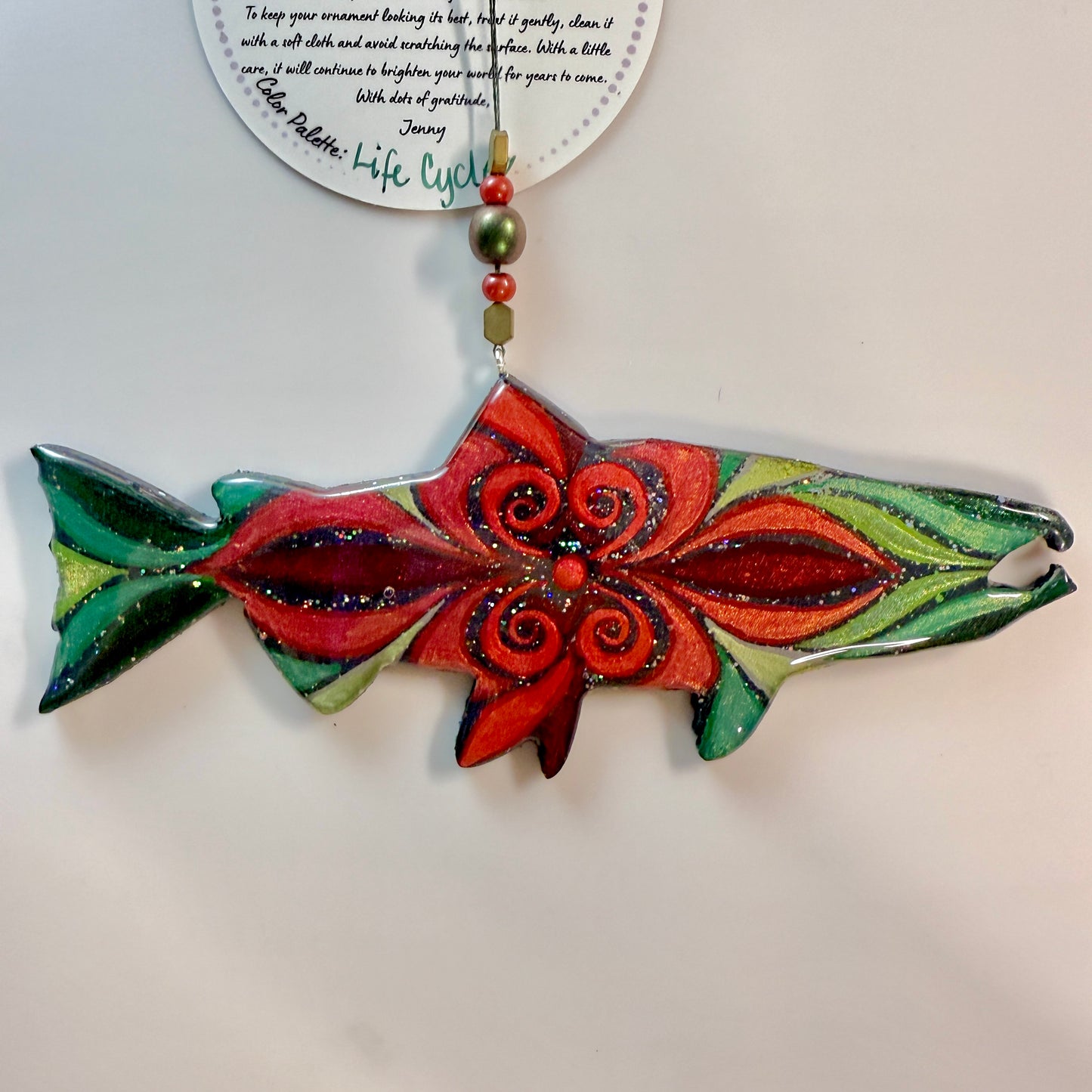 Salmon (Spawning) Ornament-Painted to Order