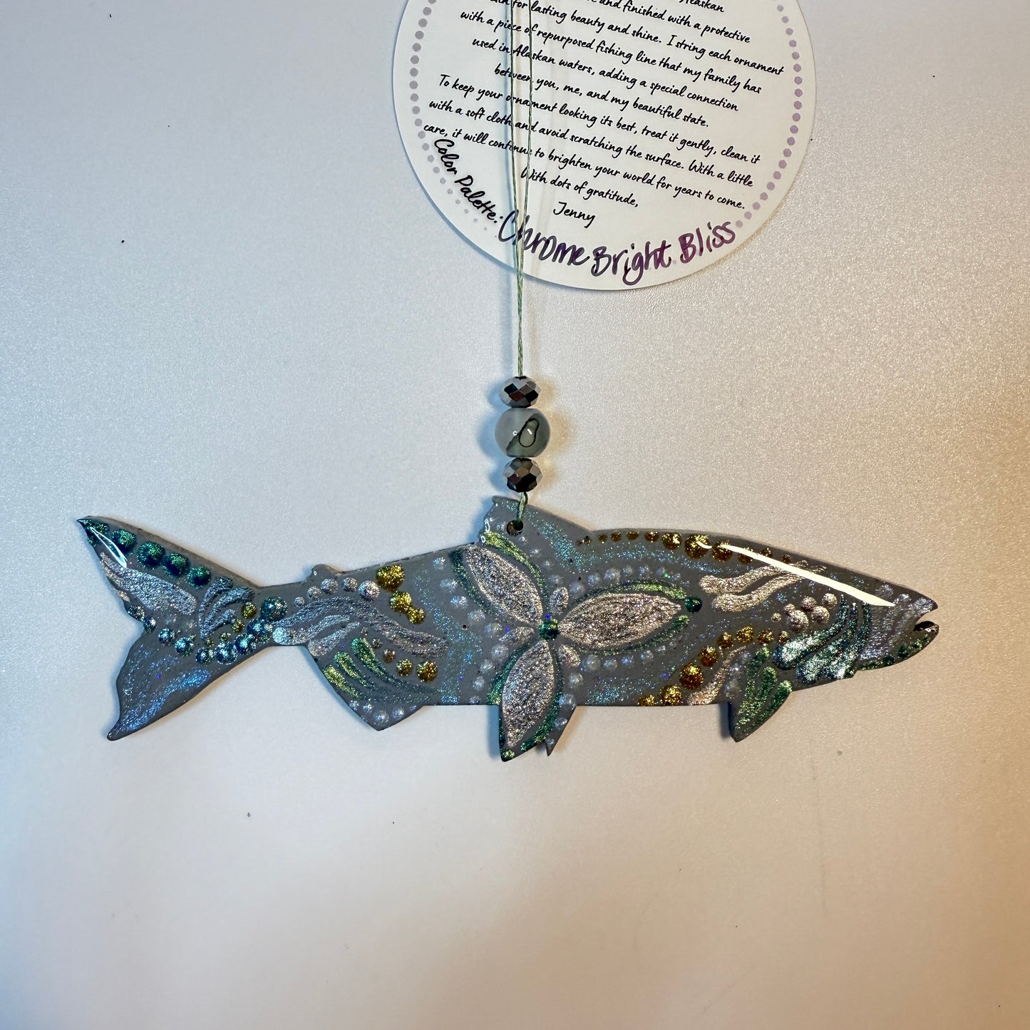 Salmon (Chrome) Ornament-Painted to Order