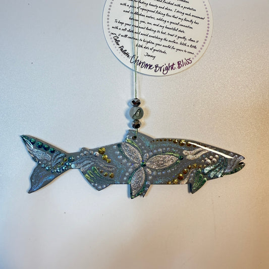 Salmon (Chrome) Ornament-Painted to Order