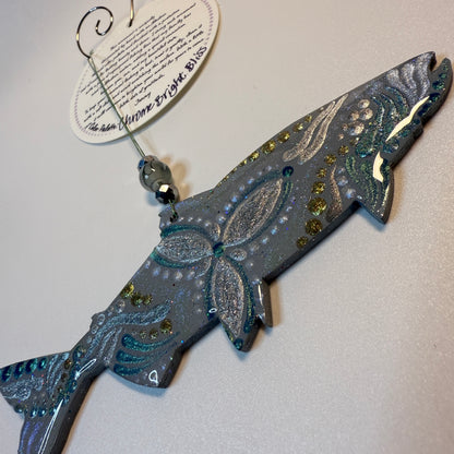 Salmon (Chrome) Ornament-Painted to Order