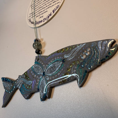 Salmon (Chrome) Ornament-Painted to Order