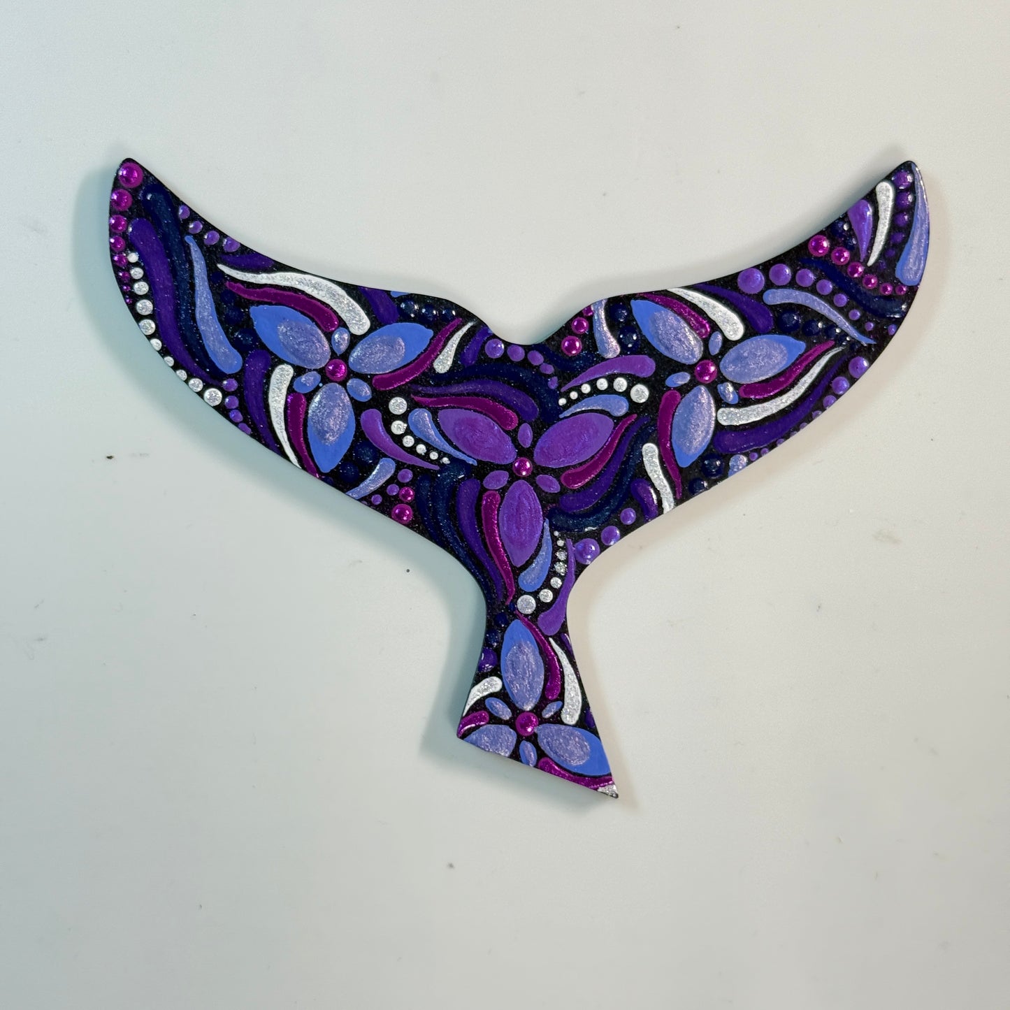 Whale Tail Ornament-Painted to Order
