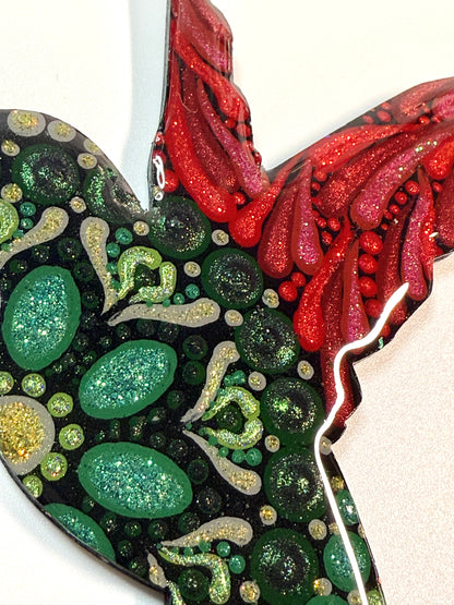 9x10 inch Hummingbird Wall Art Painted to Order