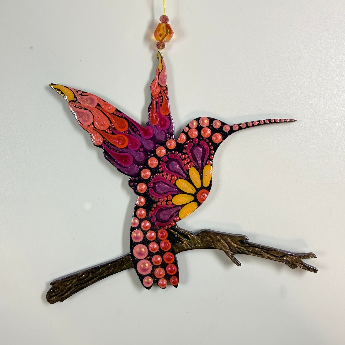 9x10 inch Hummingbird Wall Art Painted to Order