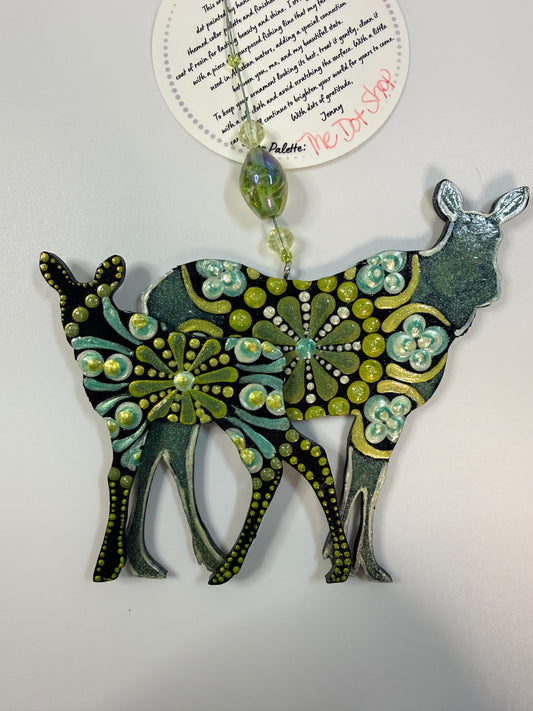 Cow & Calf Moose Ornament
