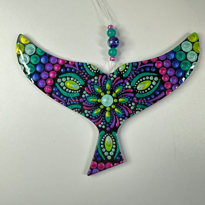 Whale Tail Ornament-Painted to Order