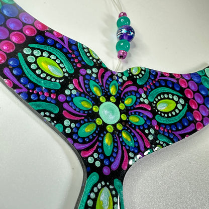 Whale Tail Ornament-Painted to Order