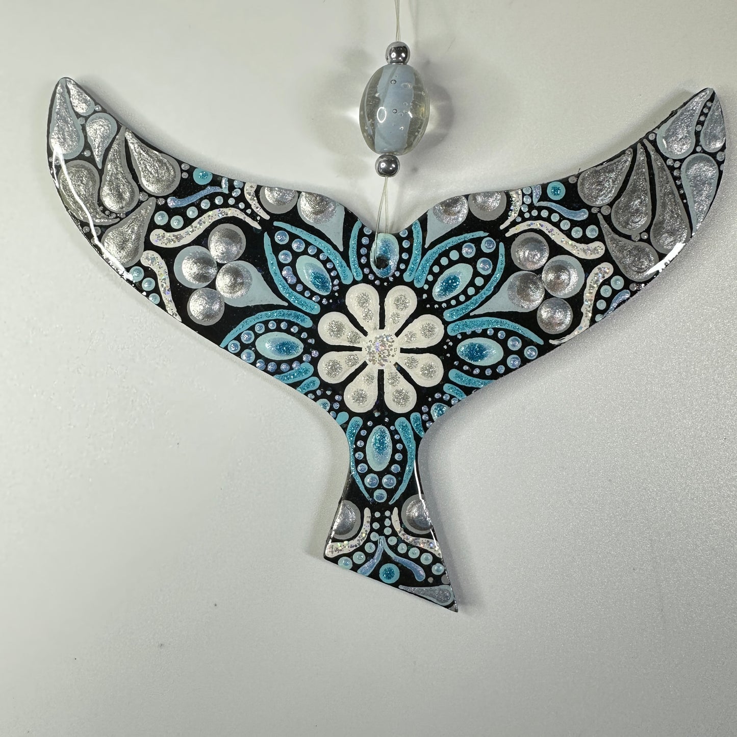 Whale Tail Ornament-Painted to Order