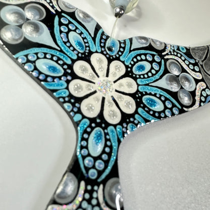 Whale Tail Ornament-Painted to Order