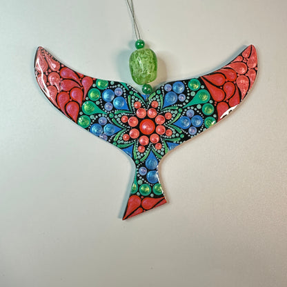 Whale Tail Ornament-Painted to Order
