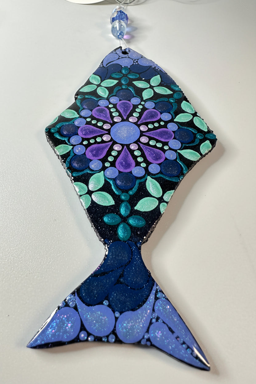 Halibut Ornament Painted to Order