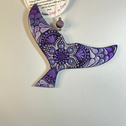 Whale Tail Ornament-Painted to Order