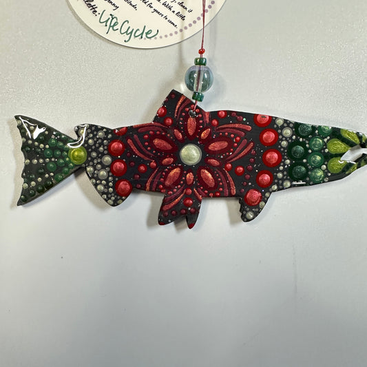 Salmon (Spawning) Ornament-Painted to Order