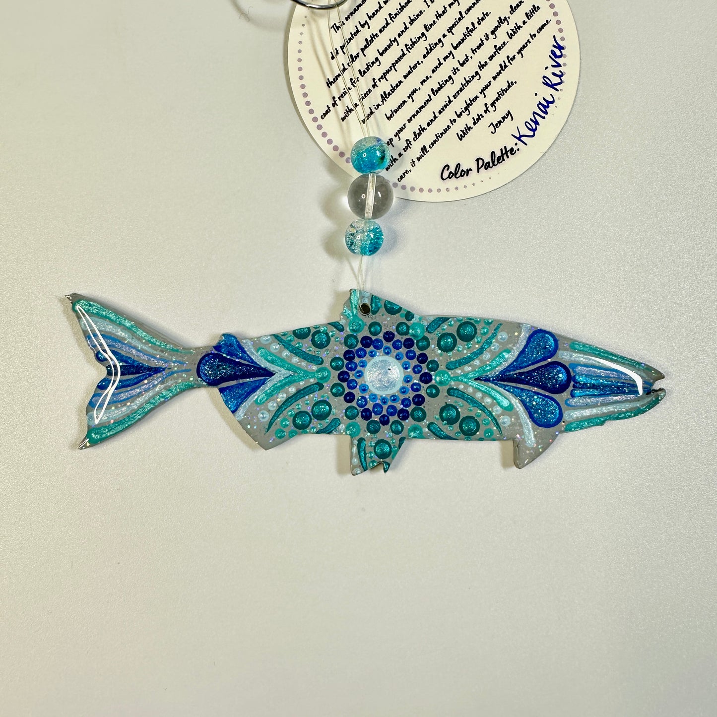 Salmon (Chrome) Ornament-Painted to Order