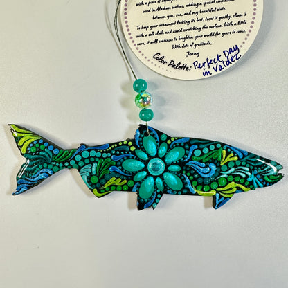 Salmon (Chrome) Ornament-Painted to Order