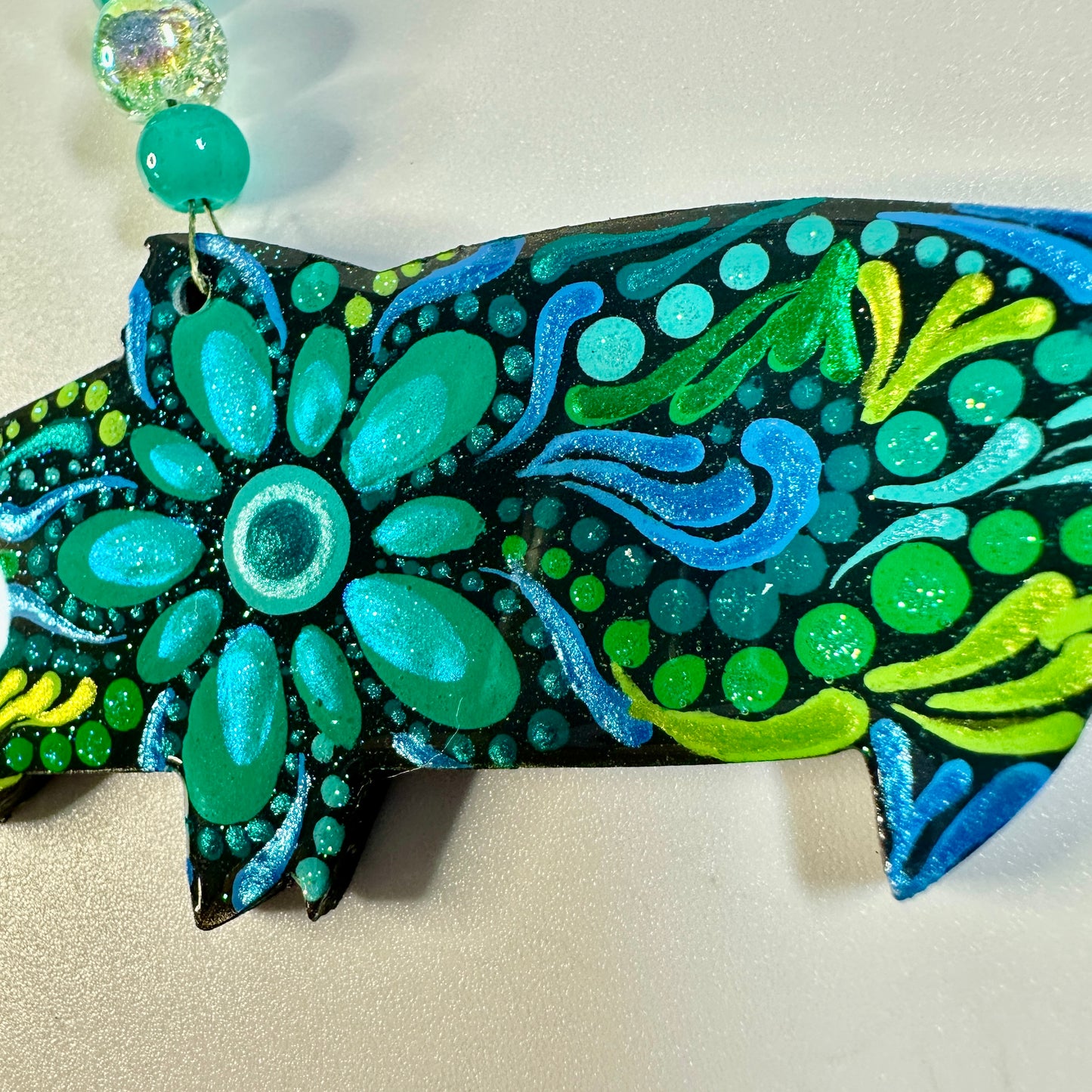 Salmon (Chrome) Ornament-Painted to Order