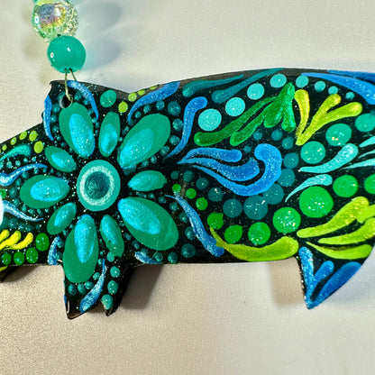 Salmon (Chrome) Ornament-Painted to Order