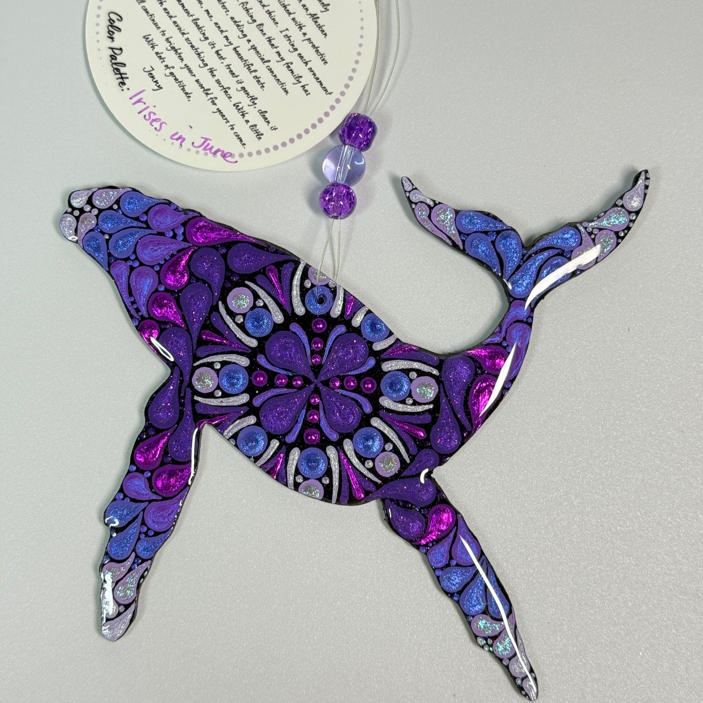 Humpback Whale Ornament-Painted to Order