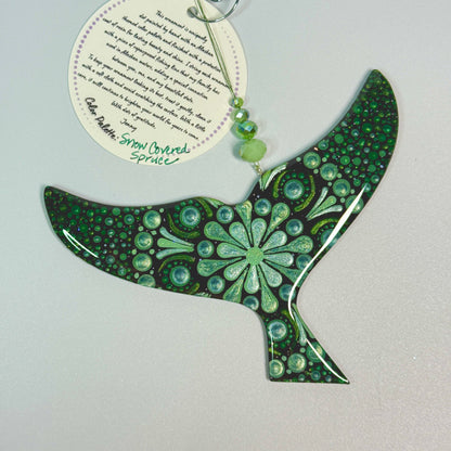Whale Tail Ornament-Painted to Order