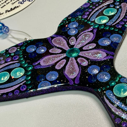 Whale Tail Ornament-Painted to Order
