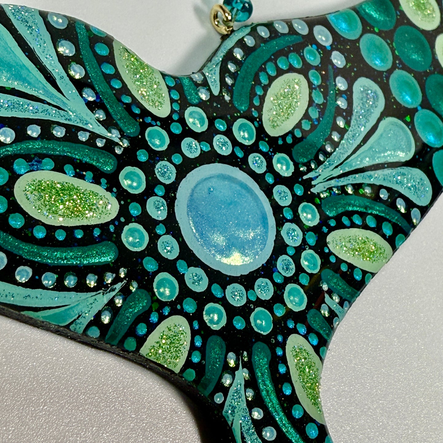 Whale Tail Ornament-Painted to Order