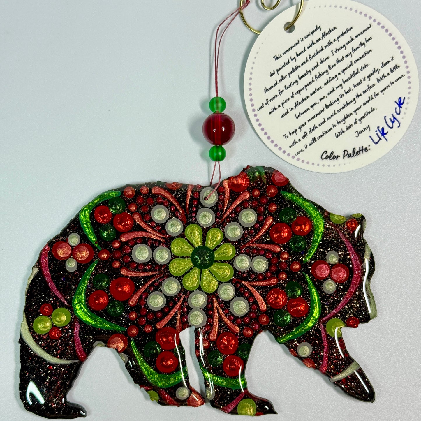 Grizzly Ornament-Painted to Order