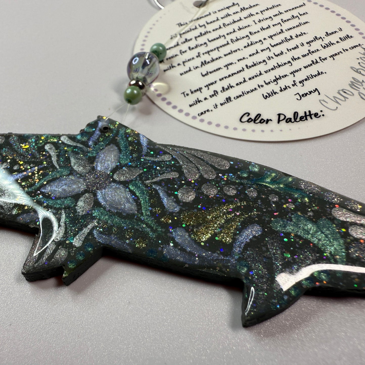 Salmon (Chrome) Ornament-Painted to Order