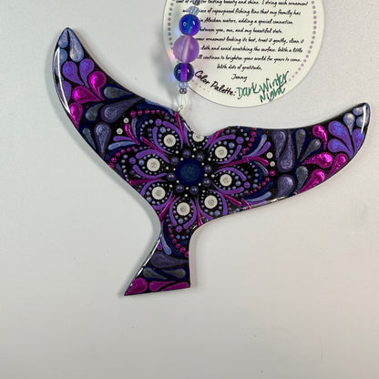 Whale Tail Ornament-Painted to Order